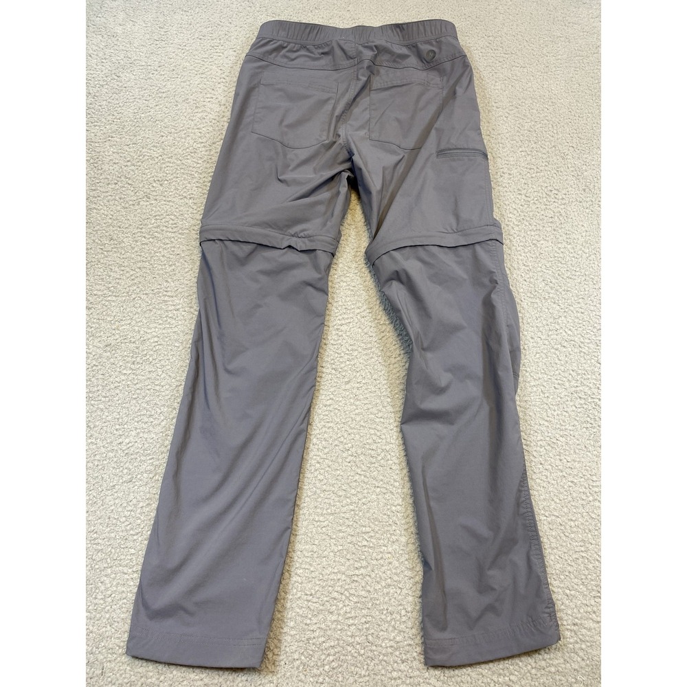 Marmot Convertible Pants Mens 30 Gray Zip Off Outdoor Hiking Nylon Stretch Cargo